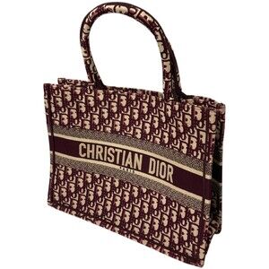 Christian Dior Medium Oblique Book Tote Bag Bordeaux